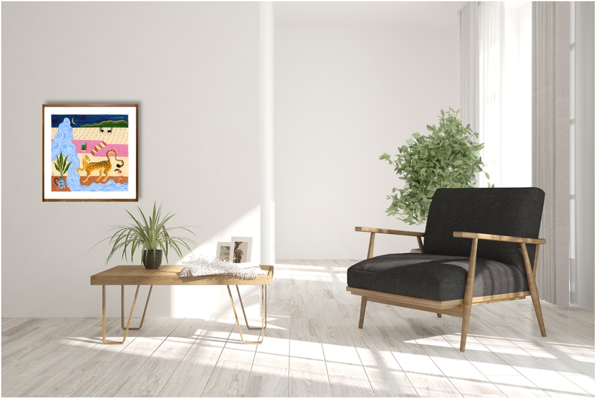 Onça, rio e laranja// Fernanda Peralta