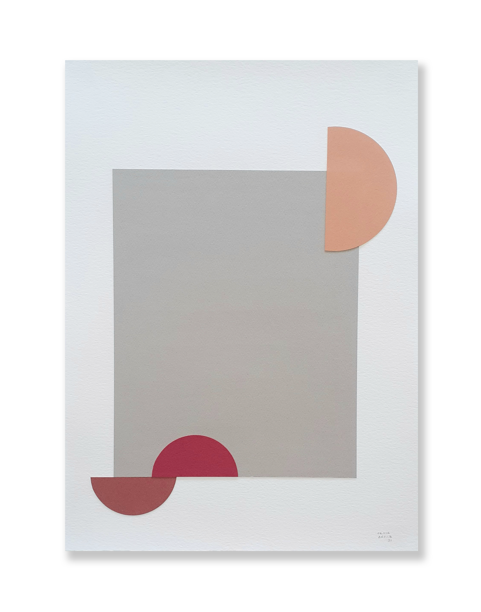 Colagem sobre círculo 1 // Cassia Aresta